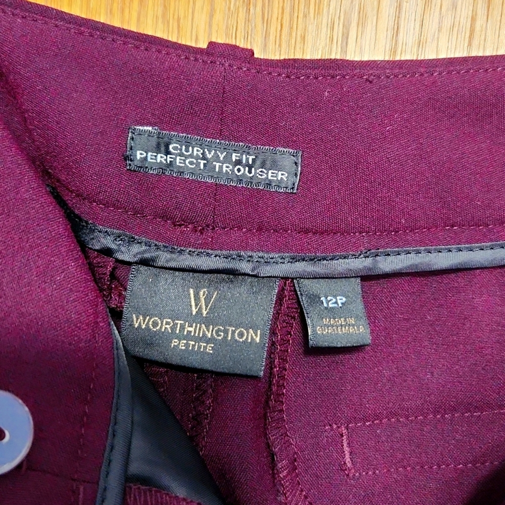Worthington maroon dress pants